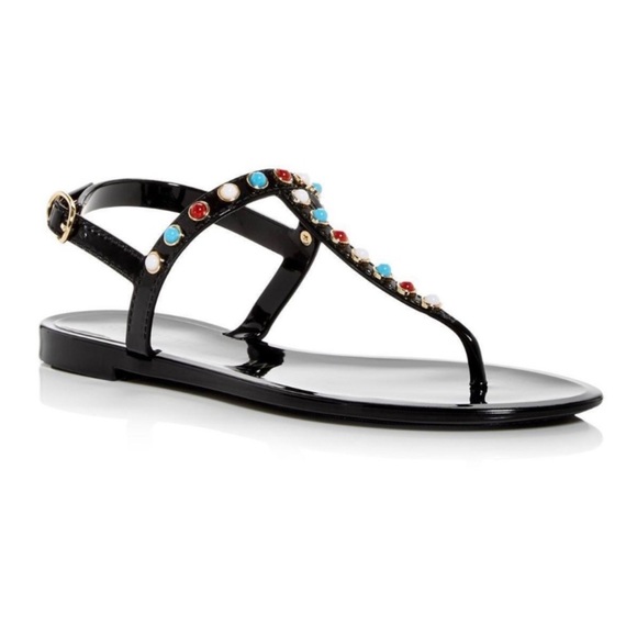 Stuart Weitzman Shoes - Stuart Weitzman Sawyer Sandals Jelly Thong Strappy  Multicolor Charms Slingback